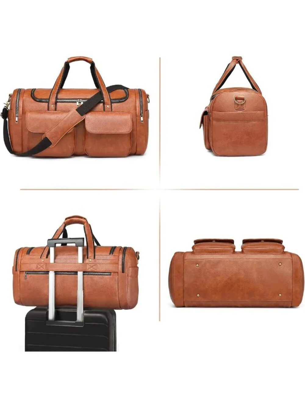 Large Waterproof Travel Duffel Bag with Shoe Compartment - Perfect for Gym